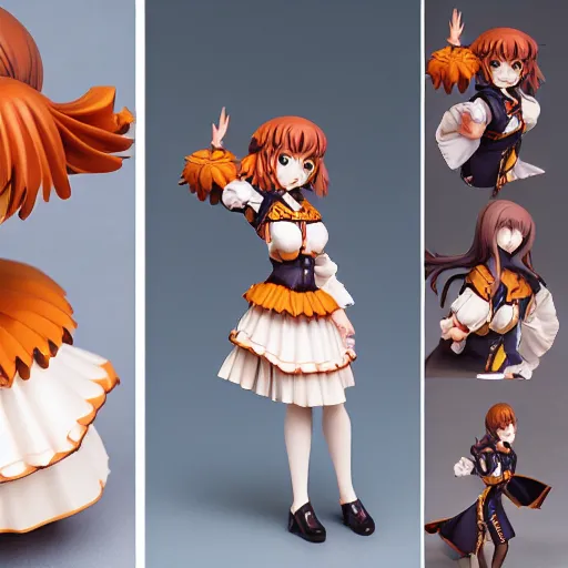 Image similar to beatrice from umineko no naku koro ni, actionfigure, product shoot, studio lighting