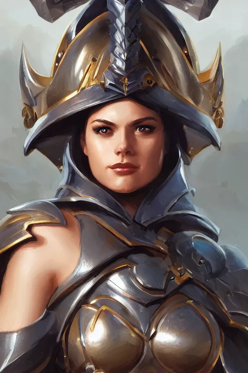 Image similar to amazon valkyrie athena, d & d, fantasy, portrait, highly detailed, headshot, digital painting, trending on artstation, concept art, sharp focus, illustration, art by artgerm and greg rutkowski and magali villeneuve