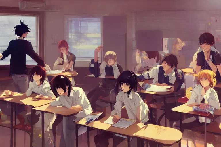 anime japan school class room AI Generated 23035487 Stock Photo at