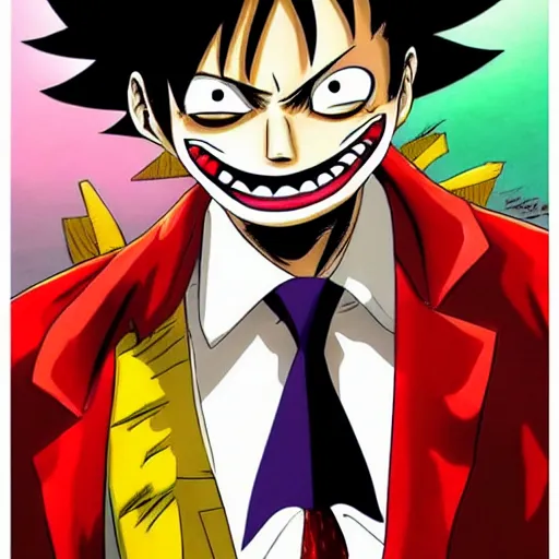 Image similar to Luffy as The Joker