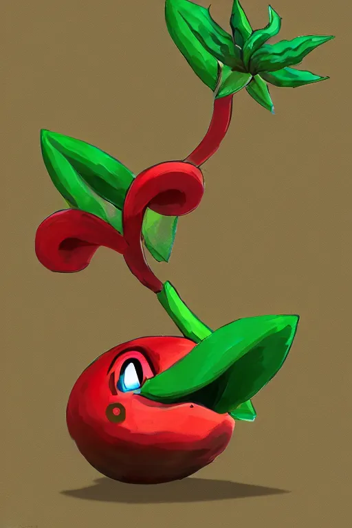 Image similar to an in game portrait of piranha plant from the legend of zelda breath of the wild, breath of the wild art style.