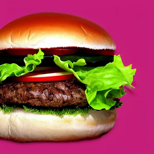 Prompt: a photorealistic hamburger