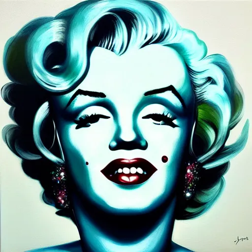 Prompt: marilyn monroe detailed oil painting by james jean