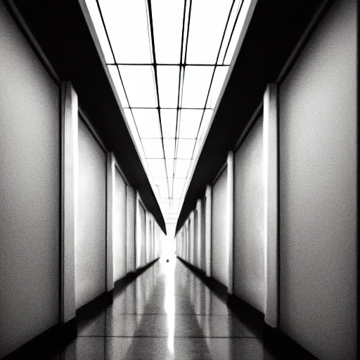 Prompt: a photo of an infinitely long hallway, cinematic, epic, 8 k