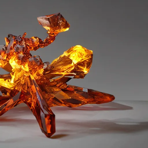 Image similar to stunning etherspiders sculpt tabletop crystal molten sublime