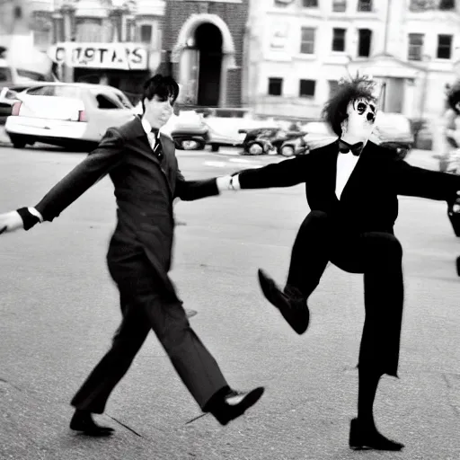 Prompt: ministry of silly walks by Tim Burton