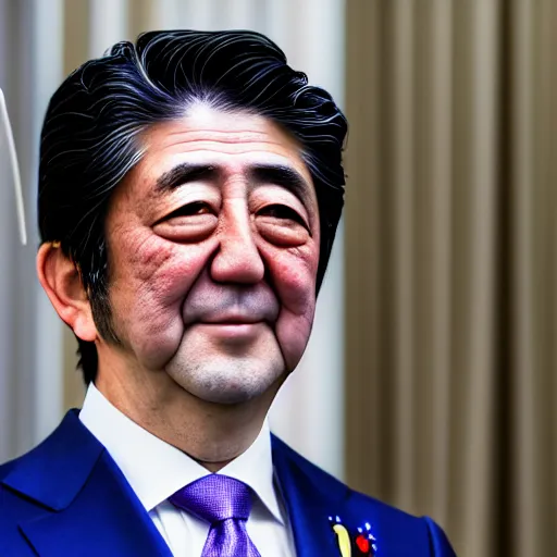 Prompt: portrait of shinzo abe is the new pope, ( sony a 7 r iv, symmetric balance, polarizing filter, photolab, lightroom, 4 k, dolby vision, photography award, vogue, perfect face )