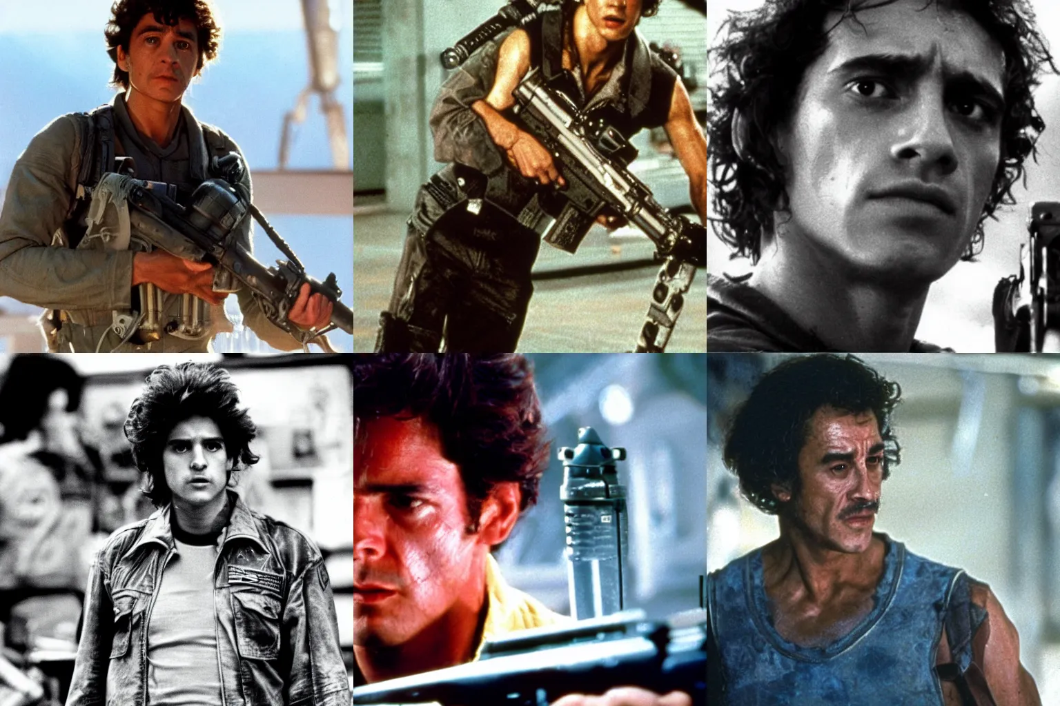 Prompt: roberto gomez bolanos in aliens ( 1 9 8 6 )