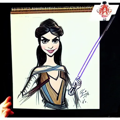 Image similar to milt kahl sketch of victoria justice as princess padme in star wars episode 3