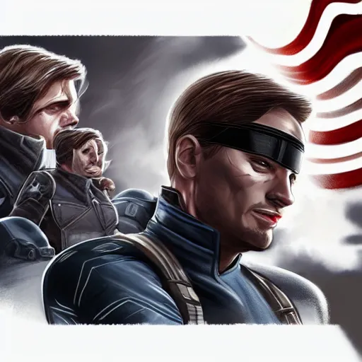 Image similar to winter soldier steve rogers, digital painting, ultra detailed, artstation