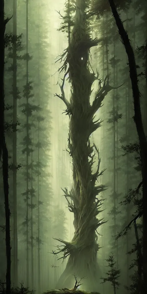 Image similar to Spirit of forest, by Greg Rutkowski