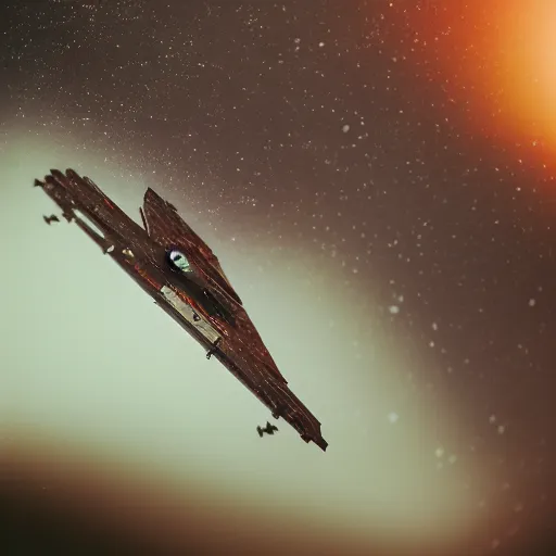 Image similar to luke skywalker, X wing starfighter, bokeh, macro photography