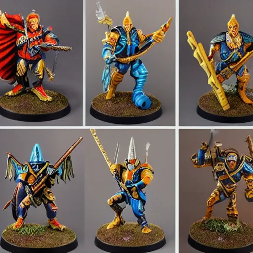 Image similar to meticulously painted Warhammer figurines