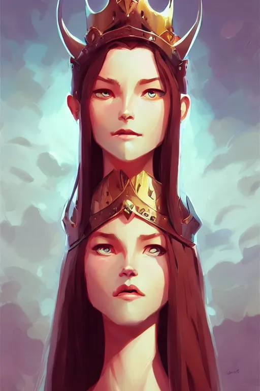 Image similar to just one head, portrait, viking queen, official fanart behance hd artstation by Jesper Ejsing, by RHADS and Makoto Shinkai and Lois van baarle and ilya kuvshinov and rossdraws