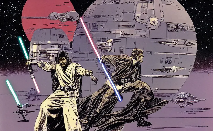 Image similar to Star Wars by Frank Miller Moebius