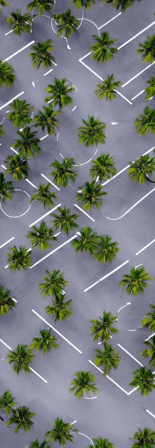 Prompt: satellite photo of sidewalk, palm trees, bicycles straight lines, accessible for the disabled, by professional photographer, 8 k resolution, photo, high quality