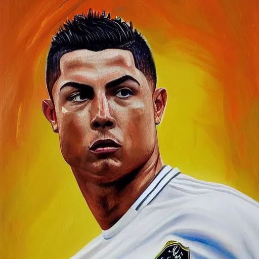 Image similar to a very detailed painting of ronaldo luis nazario de lima, by mathieu st - amour trendin on artstation