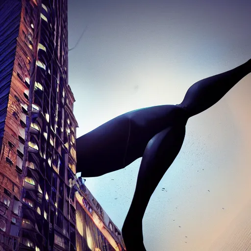 Image similar to black suit spider - man eyes blue hanging in tall tower at night rain ultra realistic octane render blender high quality 8 k photo realistic highly detailed