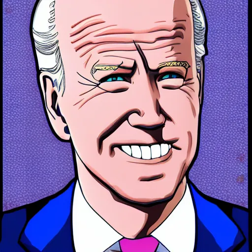 Image similar to joe biden as anime girl anime style, high detail, anatomically correct,