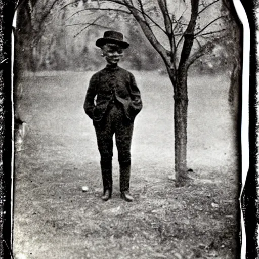Image similar to real monster found in the park, 1 9 0 0 s old photograph