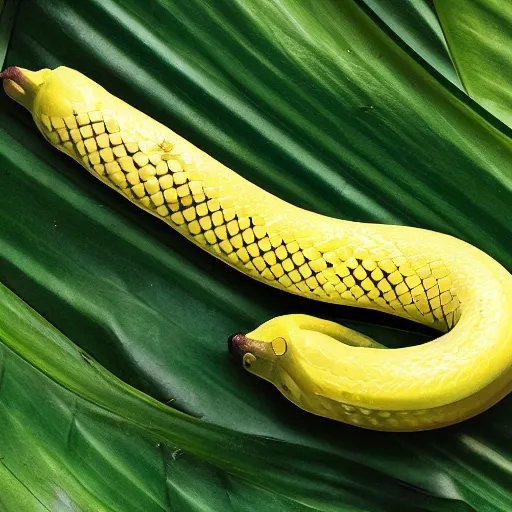 Image similar to a banana snake