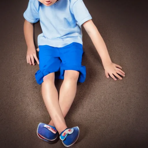 Prompt: stock photo kid hurts knee