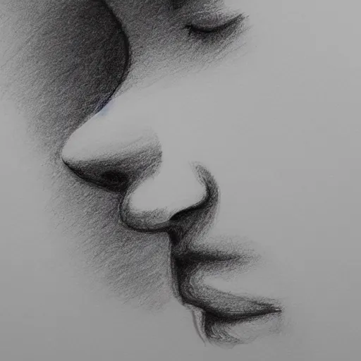 Prompt: nose pencil sketch