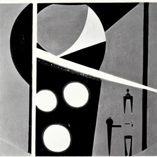 Prompt: a doctor performing surgery on a rocket, bauhaus art