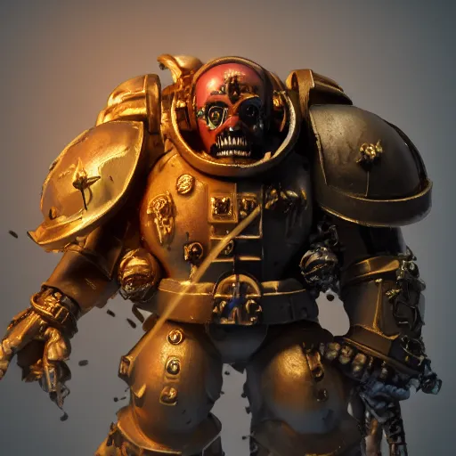 Image similar to very sad crying guardsman in a space hulk from warhammer 4 0 k darktide : : octane render, unreal engine 5, cinematic lighting : : face close up, crying eyes