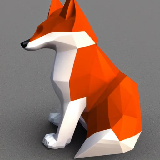 Image similar to low polygon fox 3d