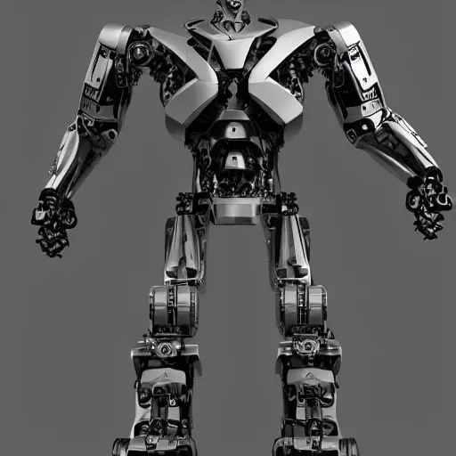 Image similar to advanced robust masculine robotic cyborg design, studio octane render