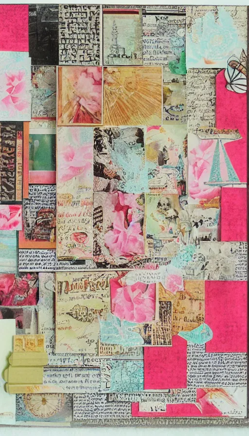 Image similar to a scrapbook by bhare art, superrare trending, scrapbook paper collage, sharp focus, soft light