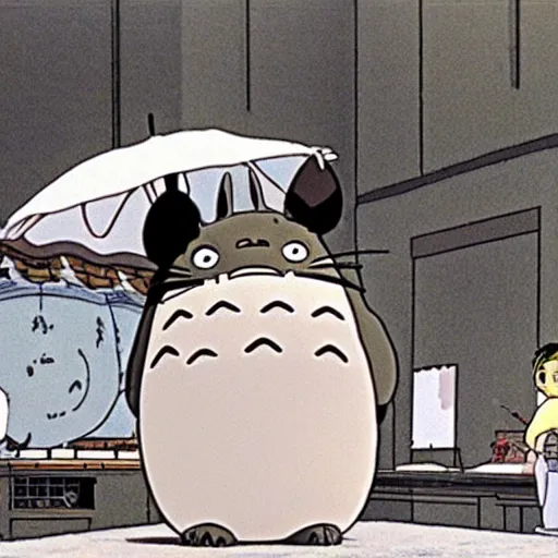 Prompt: a film still of totoro in studio ghibli's Only Yesterday 1991 animation