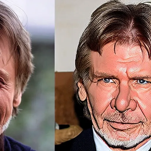 Image similar to mark hamill mixed with harrison ford