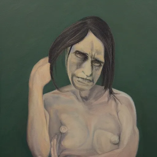 Image similar to painting of a sufferer of narcissistic personality disorder