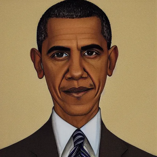 Prompt: portrait of a white obama