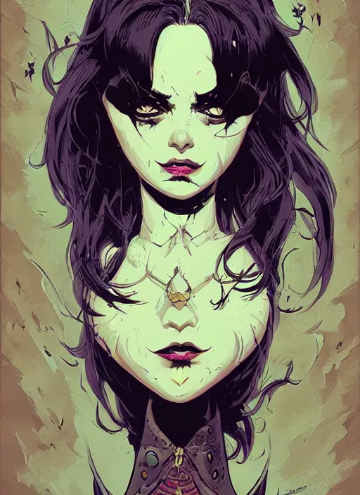 Image similar to beautifull succubus, cute face. dark fantasy, d & d, artstation, art by petros afshar, tom whalen, laurie greasley and greg rutkowski and ilya kuvshinov