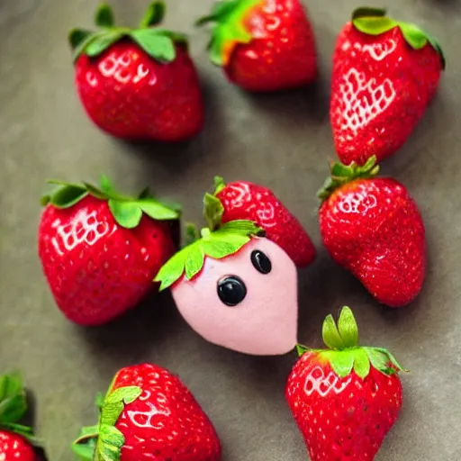 Image similar to adorable strawberry critter