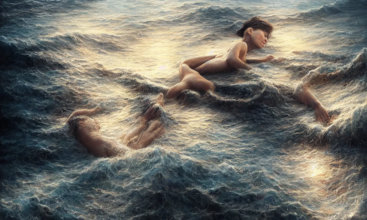 Image similar to breathtaking detailed soft painting of a plank in the sea with electrical seashells, black seahorse swarm, ultramarine skies and burning delta, elegant, highly detailed, artstation, concept art, matte, sharp focus, art by tom bagshaw, and greg rutkowski
