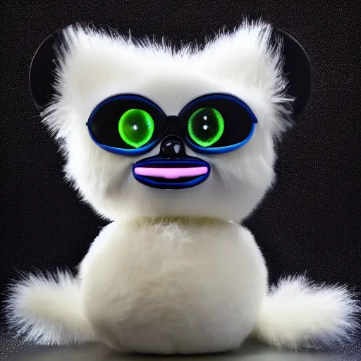 Prompt: A Furby designed by Apple Inc, studio photography