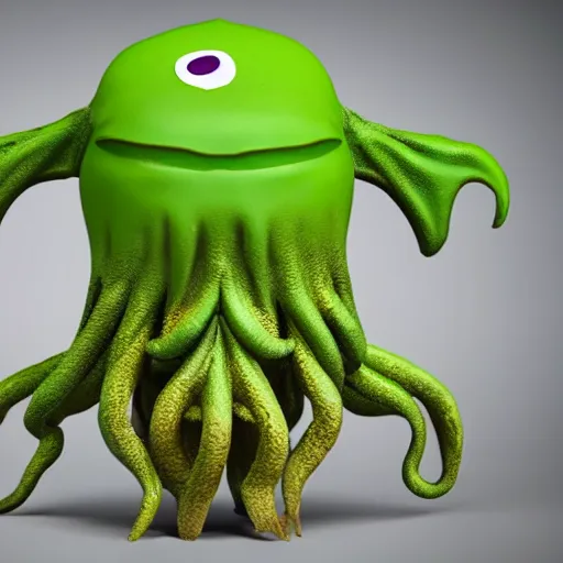 Prompt: ultra cute design for a Cthulhu art vinyl toy, Pixar, unreal engine, studio lighting, product shot 4k hd