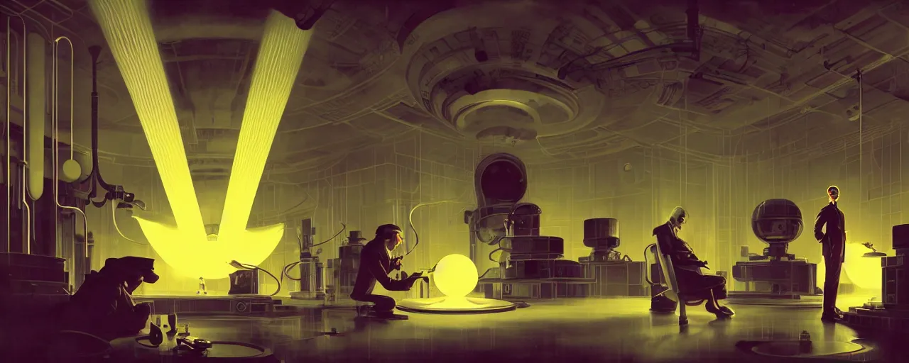 Image similar to duotone retro futuristic illustration 3 / 4 portrait of nicola tesla conducting experiments in wardenclyffe tower. cinematic lighting. golden ratio accidental renaissance. by sachin teng and sergey kolesov and ruan jia and heng z. graffiti art, scifi, fantasy, hyper detailed. octane render. concept art. trending on artstation