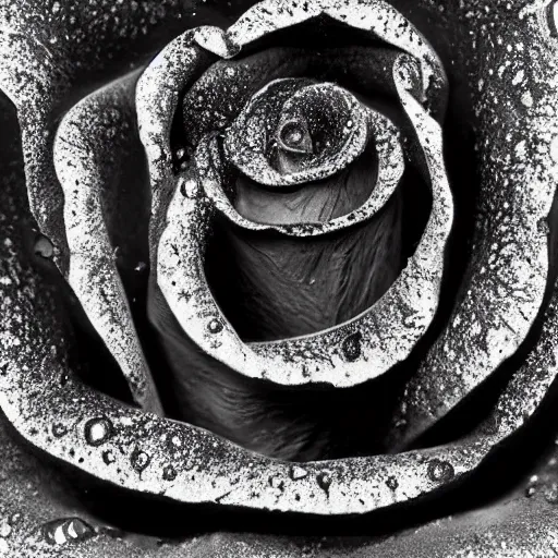 Image similar to award - winning macro of a beautiful black rose made of molten magma and nebulae on black background by harold davis, georgia o'keeffe and harold feinstein, highly detailed, hyper - realistic, fiery texture, inner glow, trending on deviantart, artstation and flickr, nasa space photography, national geographic