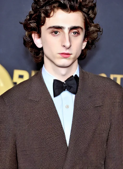 Image similar to selfish of Timothee Chalamet wearing Louis Vuitton