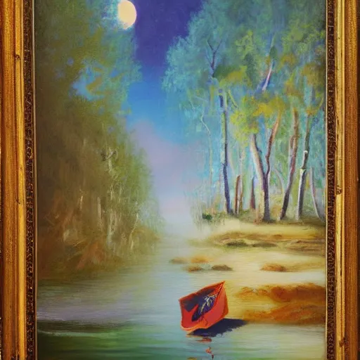 Image similar to a painting seen only in a dream, oil painting