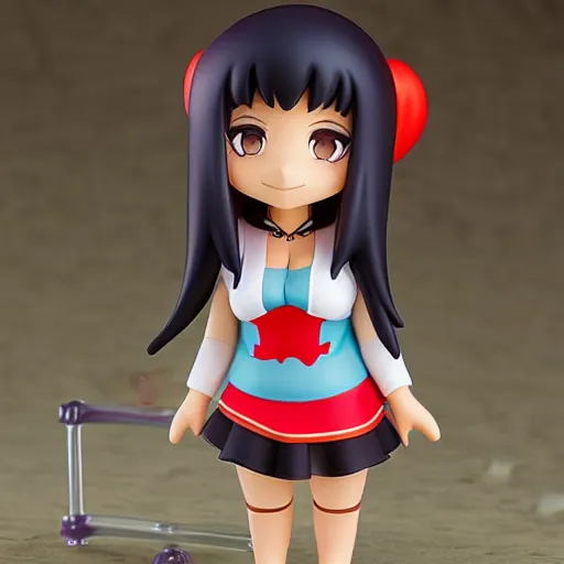 Prompt: high quality portrait flat matte painting of cute girl in the style of nendoroid and One Piece Nami , flat anime style, thick painting, medium close-up