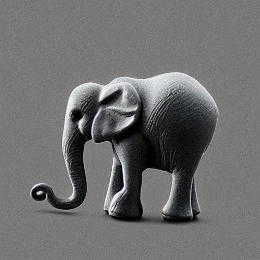 Prompt: a microscopic elephant