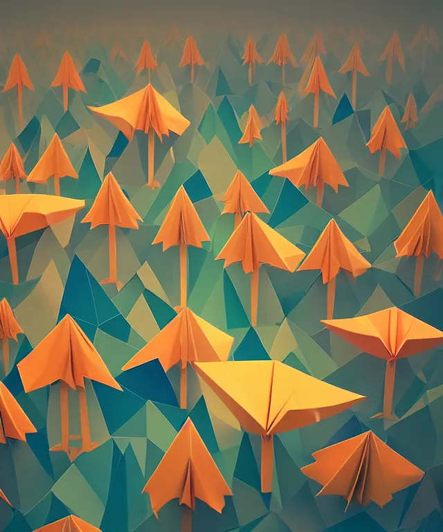 Image similar to origami forest by pawel nolbert