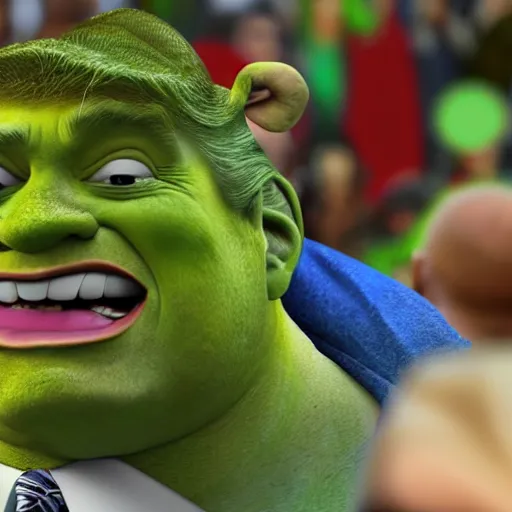 Prompt: donald trump as shrek