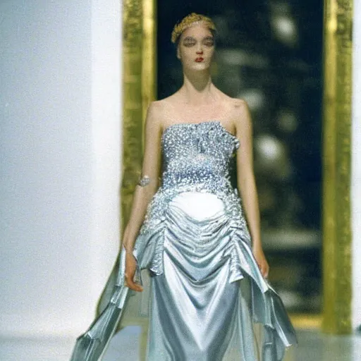 Image similar to the Moon Princess in a Palladium Gown in Christian Dior's, Haute Couture Spring/Summer 1992 collection.